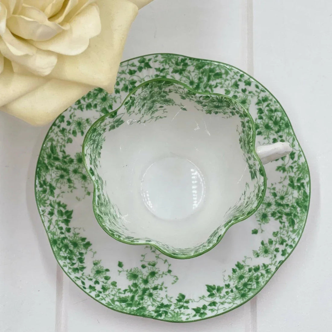 Shelley Dainty Green Duo - Exquisite Homewares 