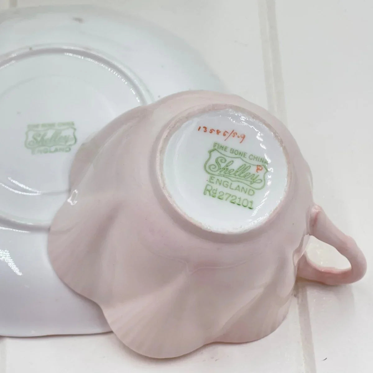 Shelley Dainty Pastel Pink Duo - Made in England - Exquisite Homewares 