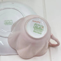 Shelley Dainty Pastel Pink Duo - Made in England - Exquisite Homewares 