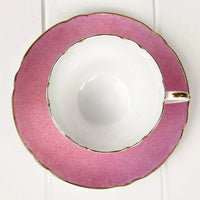 Shelley Un-Named Teacup Duo - Vintage Fine Bone China - Exquisite Homewares 