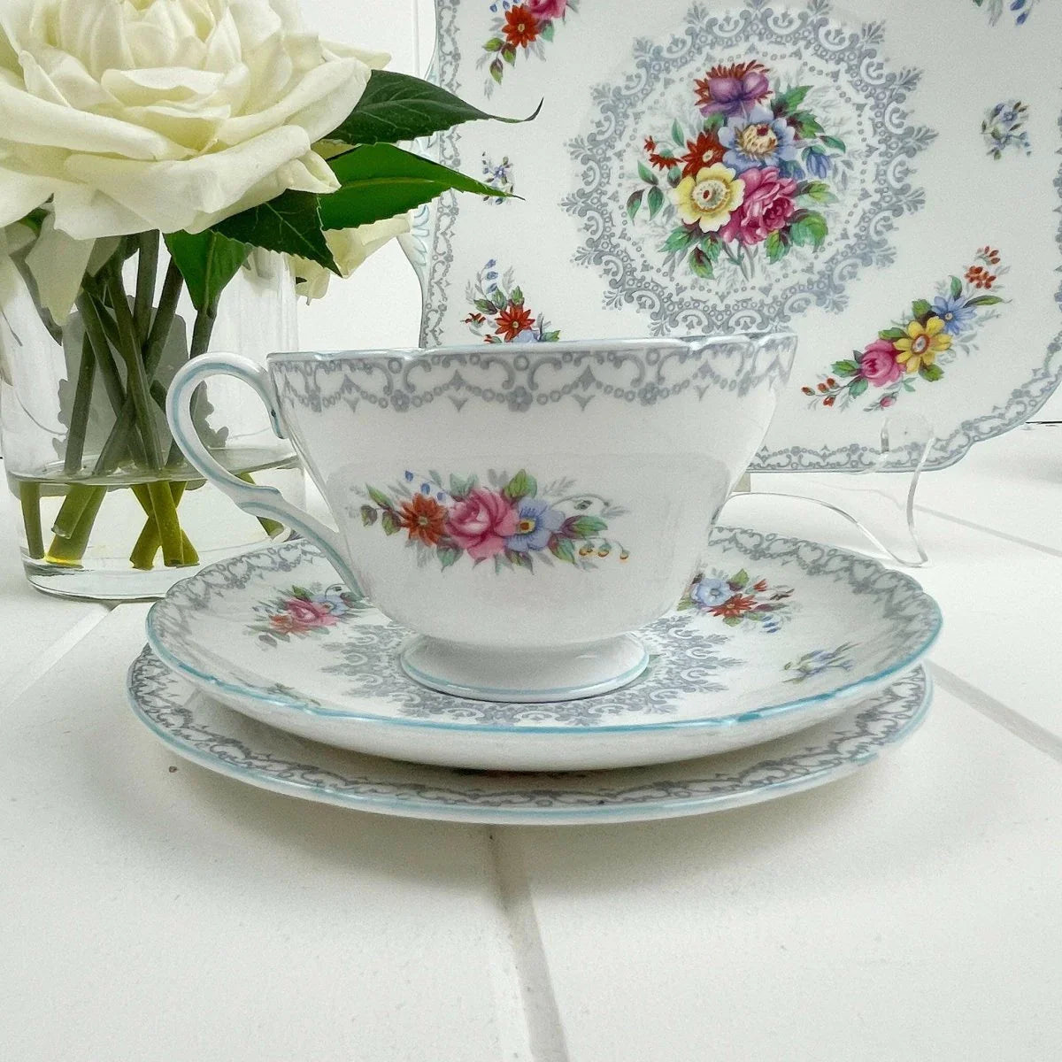 Shelley Vintage Crochet 13303 Trio - Exquisite Homewares 