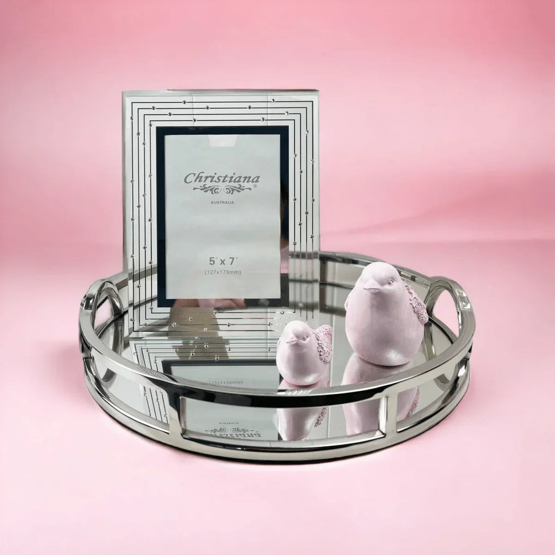 Silver Arch Mirror Tray - Exquisite Homewares 