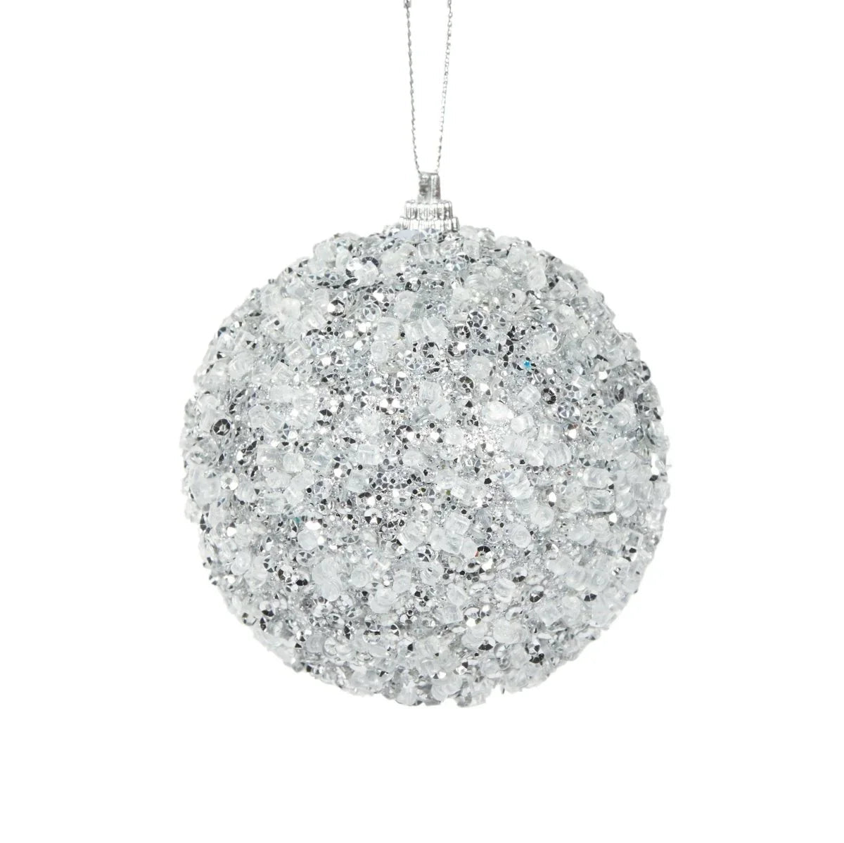 Silver Crystals Bauble - Exquisite Homewares 