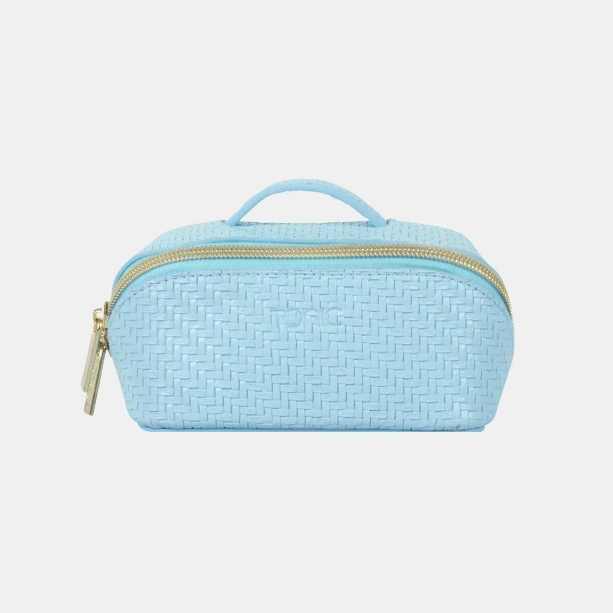 Small Beauty Bag - Herringbone Bluebell - House Journey