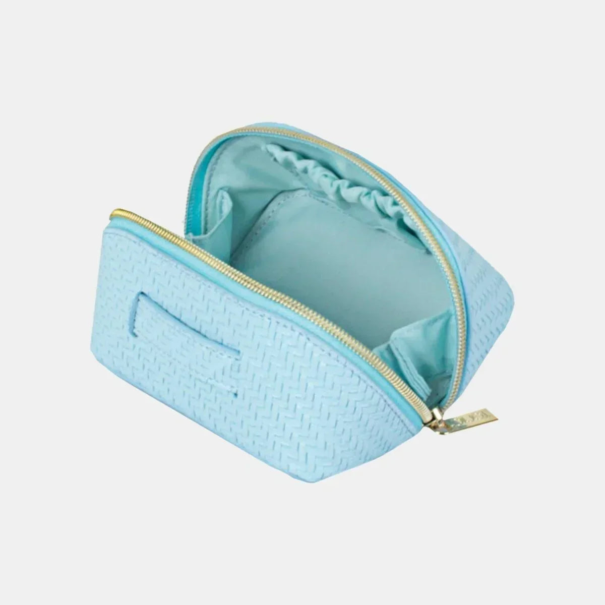 Small Beauty Bag - Herringbone Bluebell - House Journey