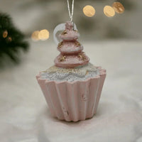 Small Cupcake Christmas Tree Hanging Decoration - House Journey