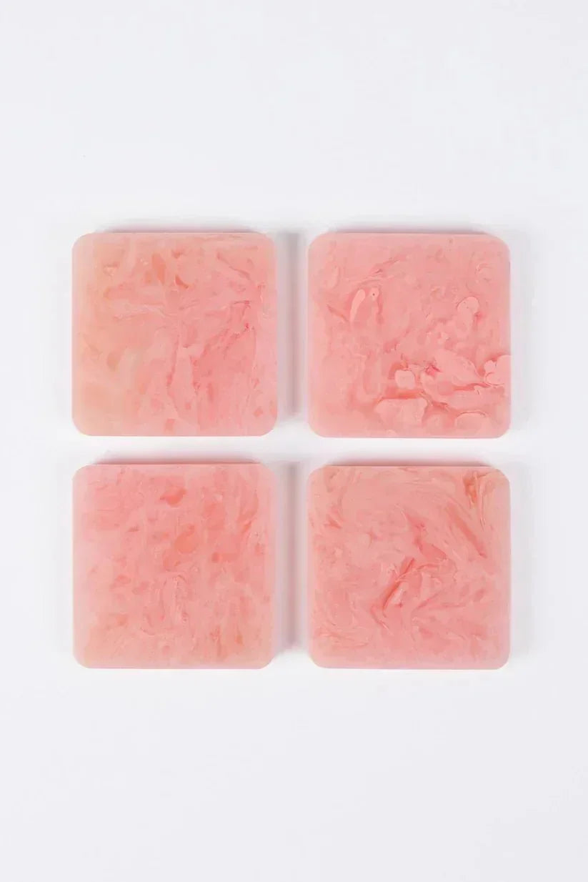 Square Coasters - Pink - House Journey
