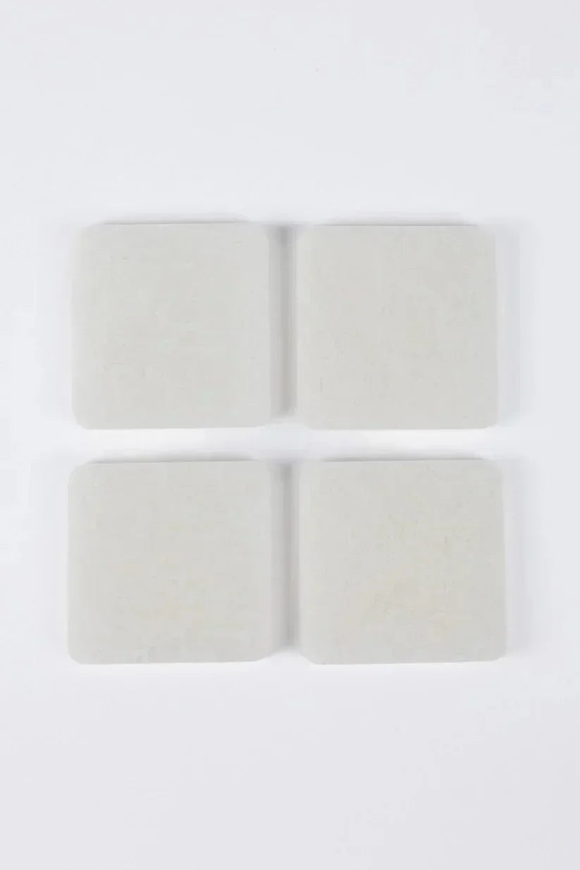 Square Coasters - White - Exquisite Homewares 