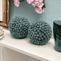 Steel Blue Deco Sphere - Exquisite Homewares 
