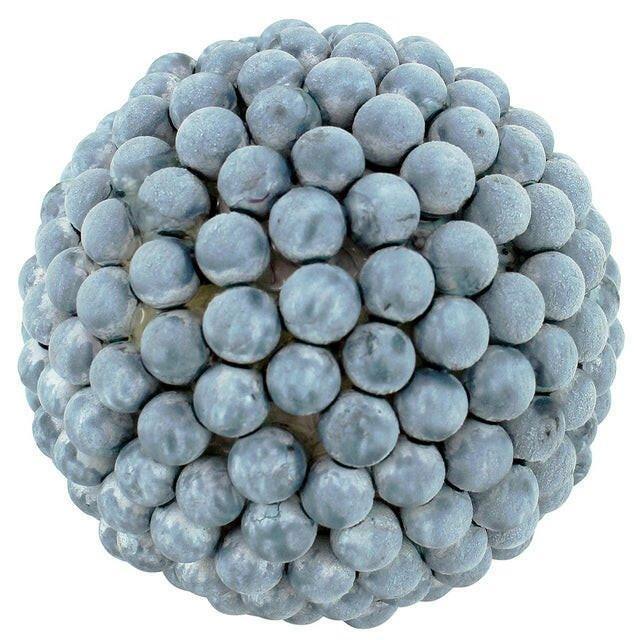 Steel Blue Deco Sphere - Exquisite Homewares 