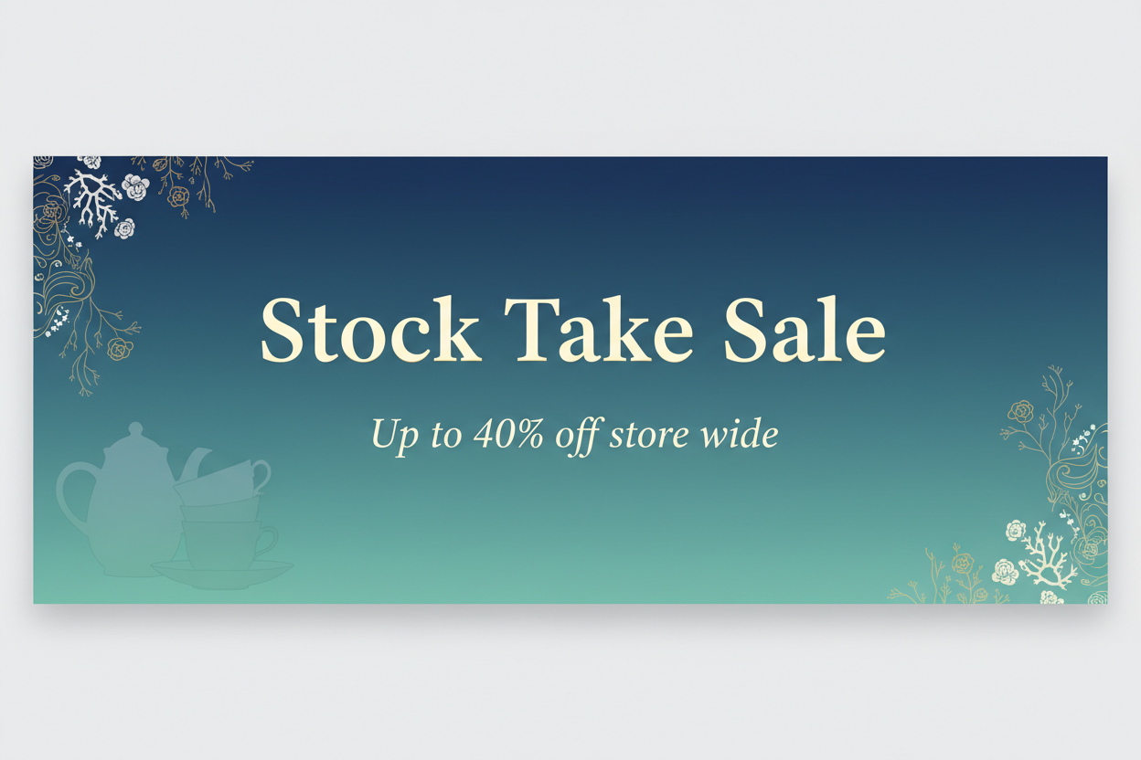 Stock Take Sale Desktop Banner - Coastal