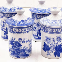 The Spode Blue Room Collection Spice Jars (set 7) - Exquisite Homewares 