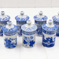 The Spode Blue Room Collection Spice Jars (set 7) - Exquisite Homewares 