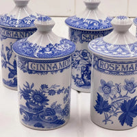 The Spode Blue Room Collection Spice Jars (set 7) - Exquisite Homewares 