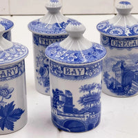 The Spode Blue Room Collection Spice Jars (set 7) - Exquisite Homewares 