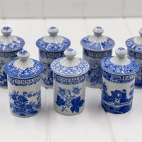 The Spode Blue Room Collection Spice Jars (set 7) - Exquisite Homewares 