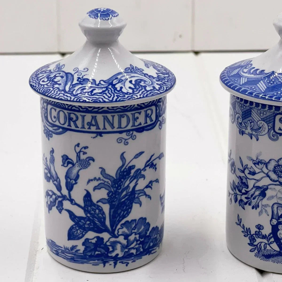 The Spode Blue Room Collection Spice Jars (set 7) - Exquisite Homewares 