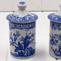 The Spode Blue Room Collection Spice Jars (set 7) - Exquisite Homewares 
