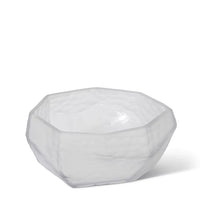 White textured geometric bowl for modern home décor and table styling