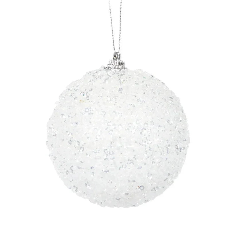White Crystals Bauble - Exquisite Homewares 