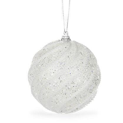 White Swirl Bauble - Exquisite Homewares 