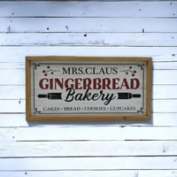 Wooden Gingerbread Bakery Sign - House Journey