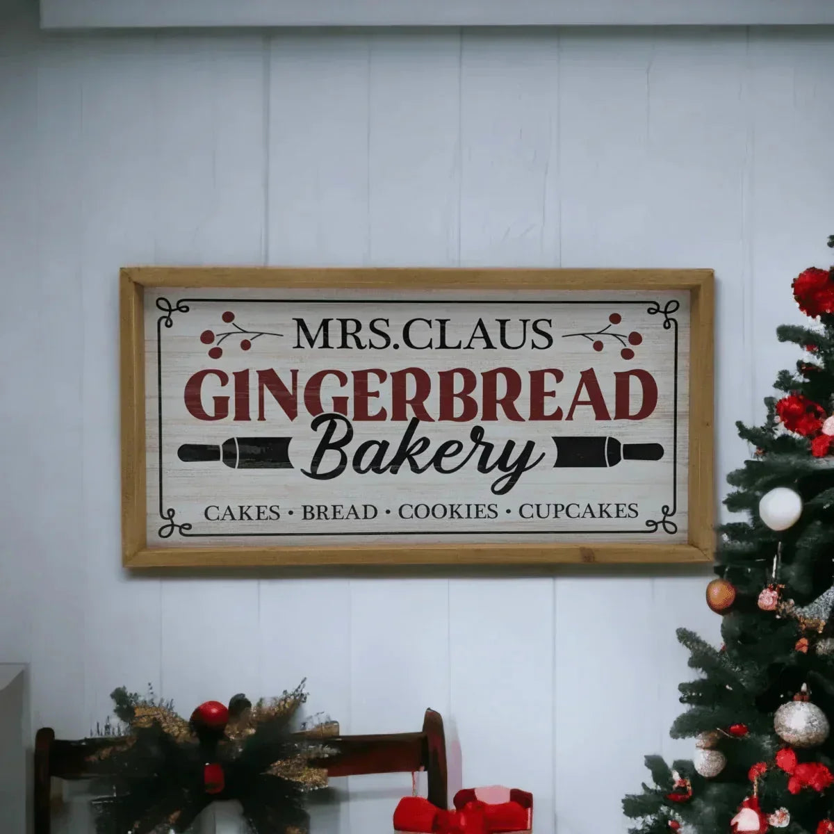 Wooden Gingerbread Bakery Sign - House Journey