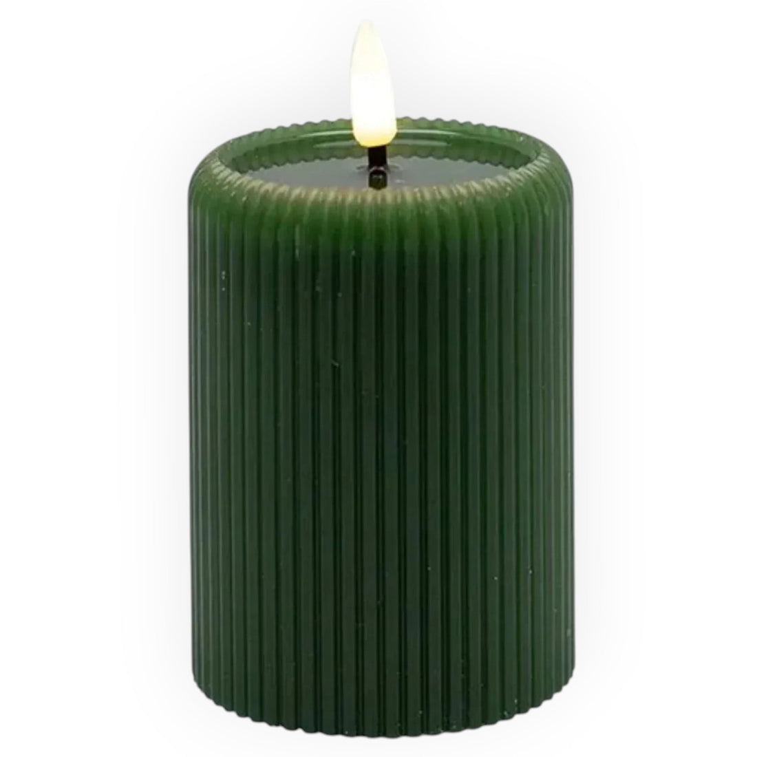 LED Flameless Candle Par Red or Green - 7x10cm