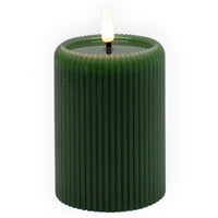 LED Flameless Candle Par Red or Green - 7x10cm