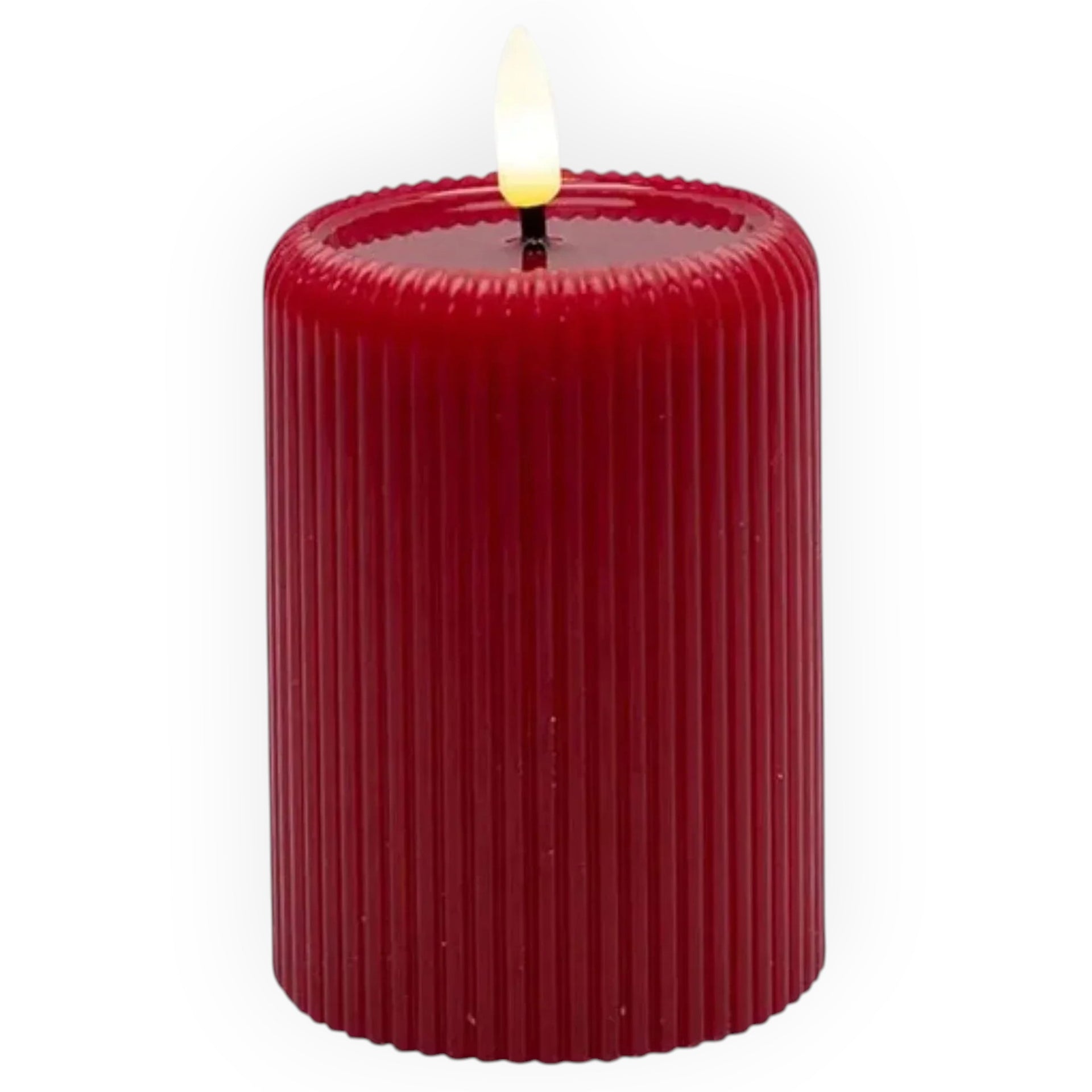 LED Flameless Candle Par Red or Green - 7x10cm