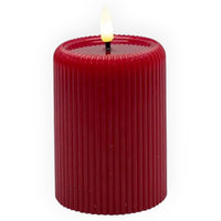 LED Flameless Candle Par Red or Green - 7x10cm