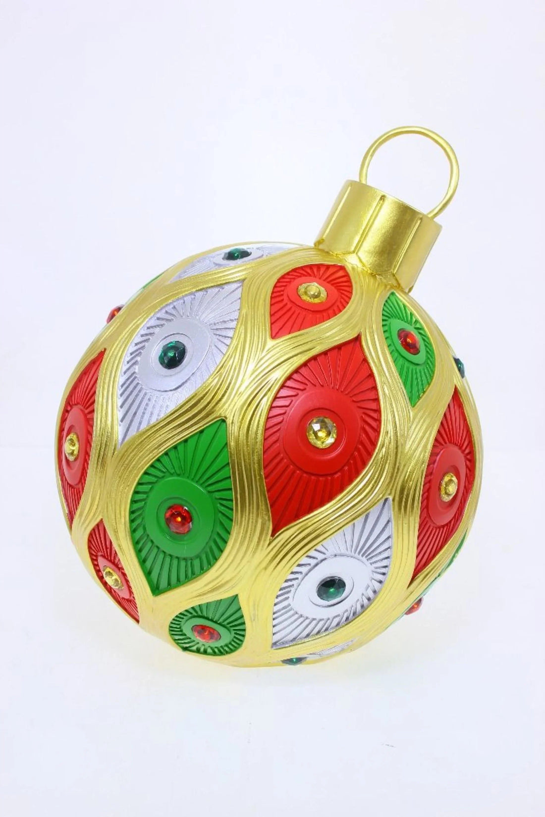 LED Bauble Red, Green, Silver & Gold- 30.5cm