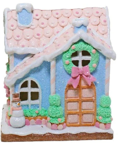 Gingerbread House (Blue) or Church (Pink) - 22cm