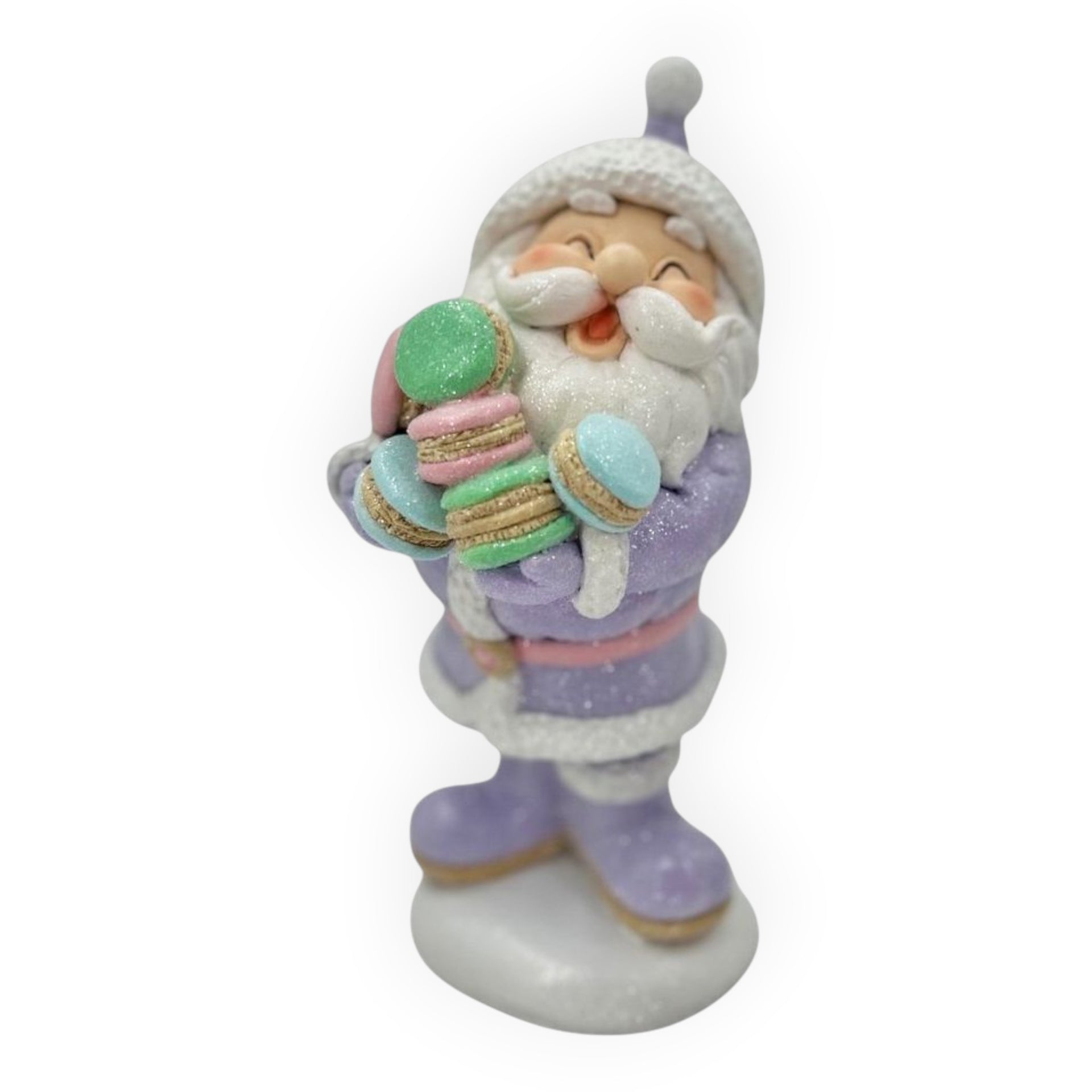 Pastel Purple Santa Decorations - Assorted