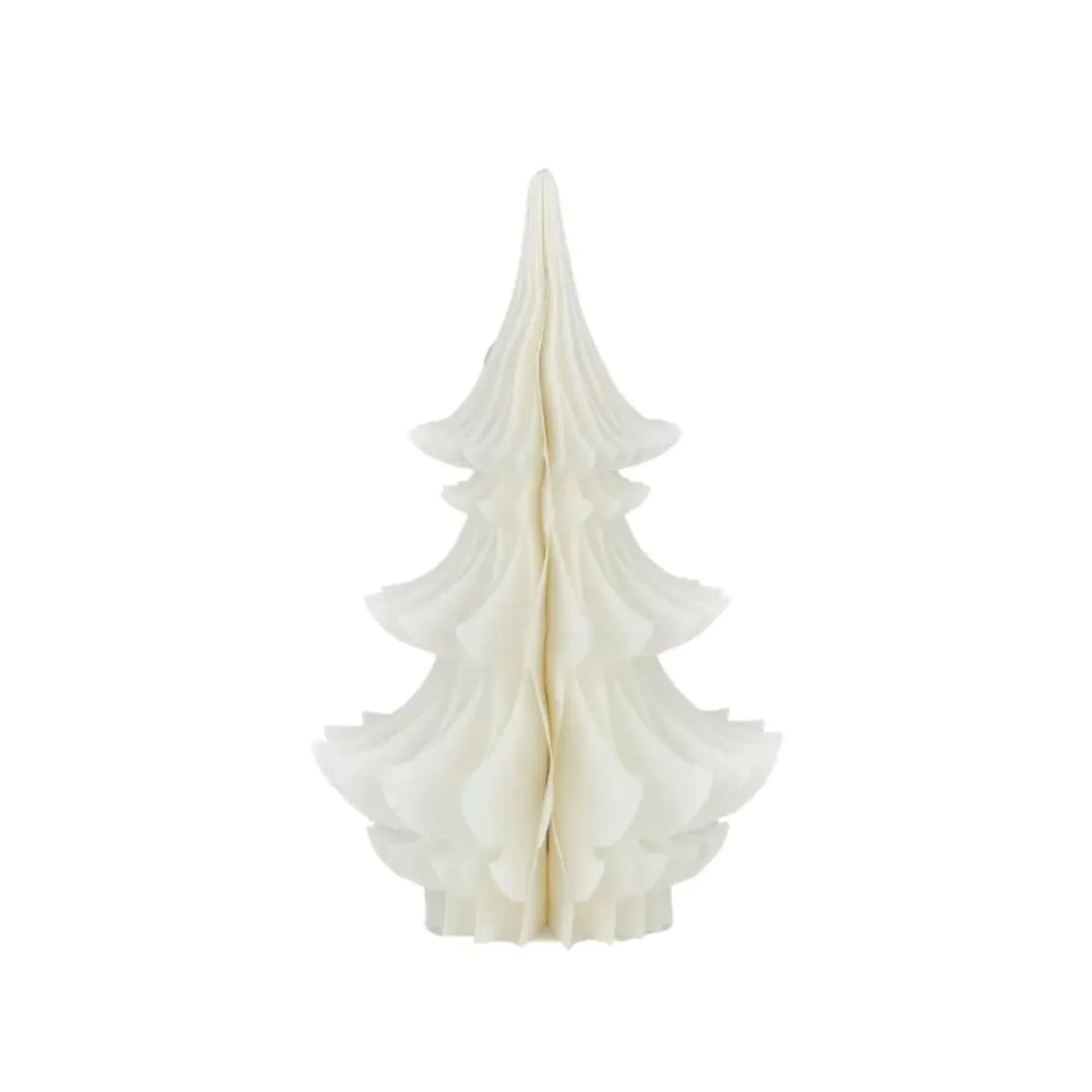 White paper Christmas tree decoration for festive home décor