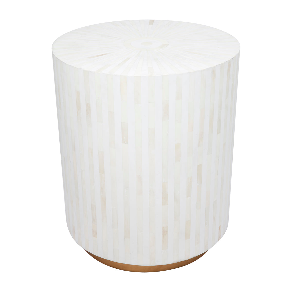 Makayla Bone Inlay Side Table - Natural