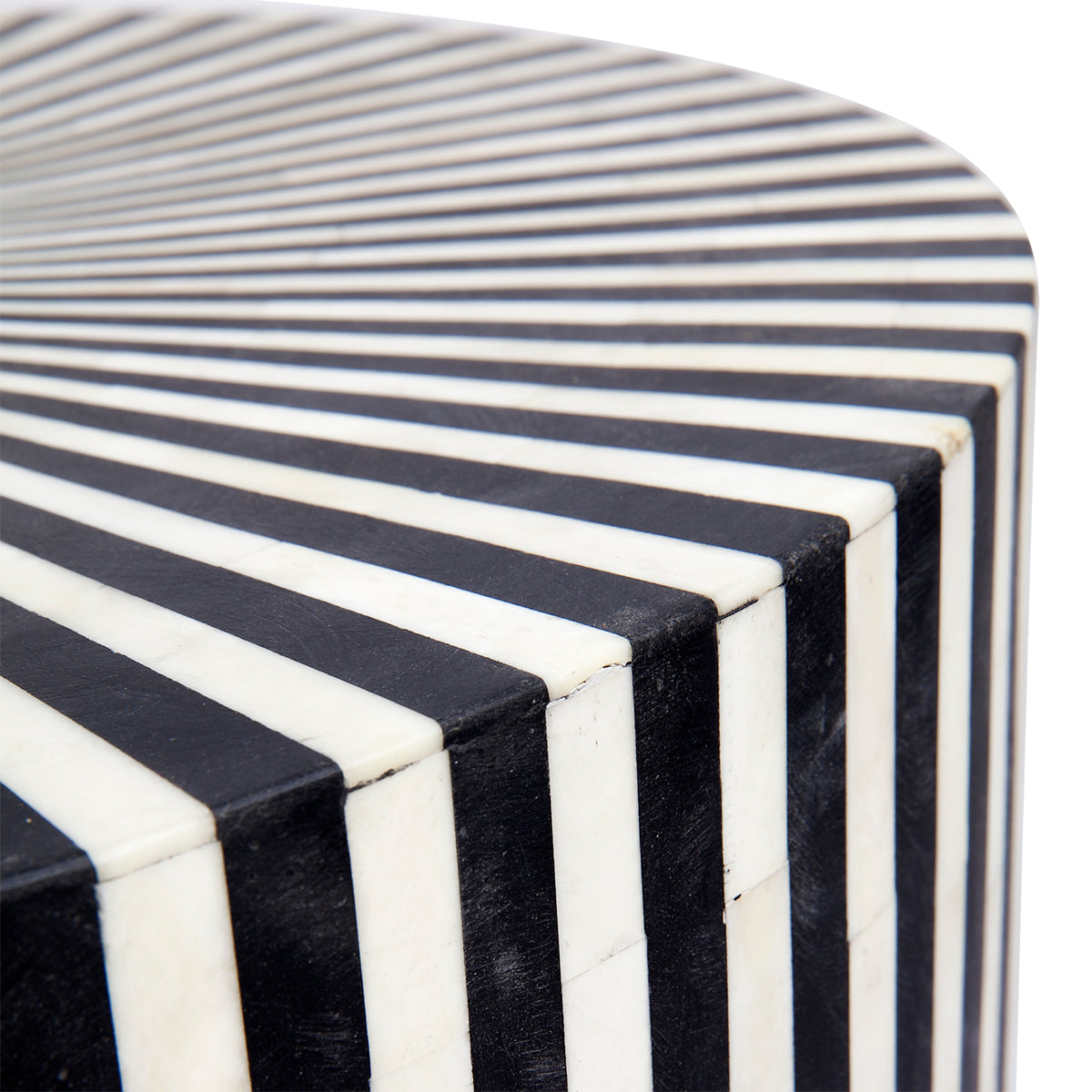 Makayla Bone Inlay Side Table - Black