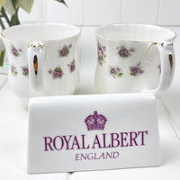 Royal Albert Vintage Sweet Violets Montrose Pair of Mugs