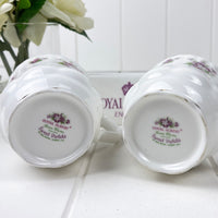 Royal Albert Vintage Sweet Violets Montrose Pair of Mugs