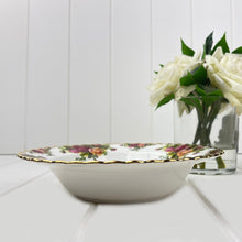 Load image into Gallery viewer, Royal Albert Vintage Old Country Roses Rimmed Soup Bowl
