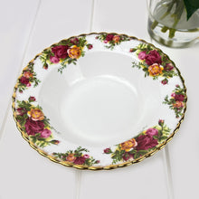 Load image into Gallery viewer, Royal Albert Vintage Old Country Roses Rimmed Soup Bowl
