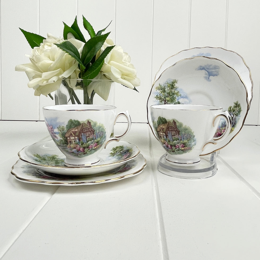 Royal Vale Vintage Country Cottage Trios x 2