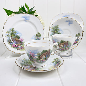 Royal Vale Vintage Country Cottage Trios x 2