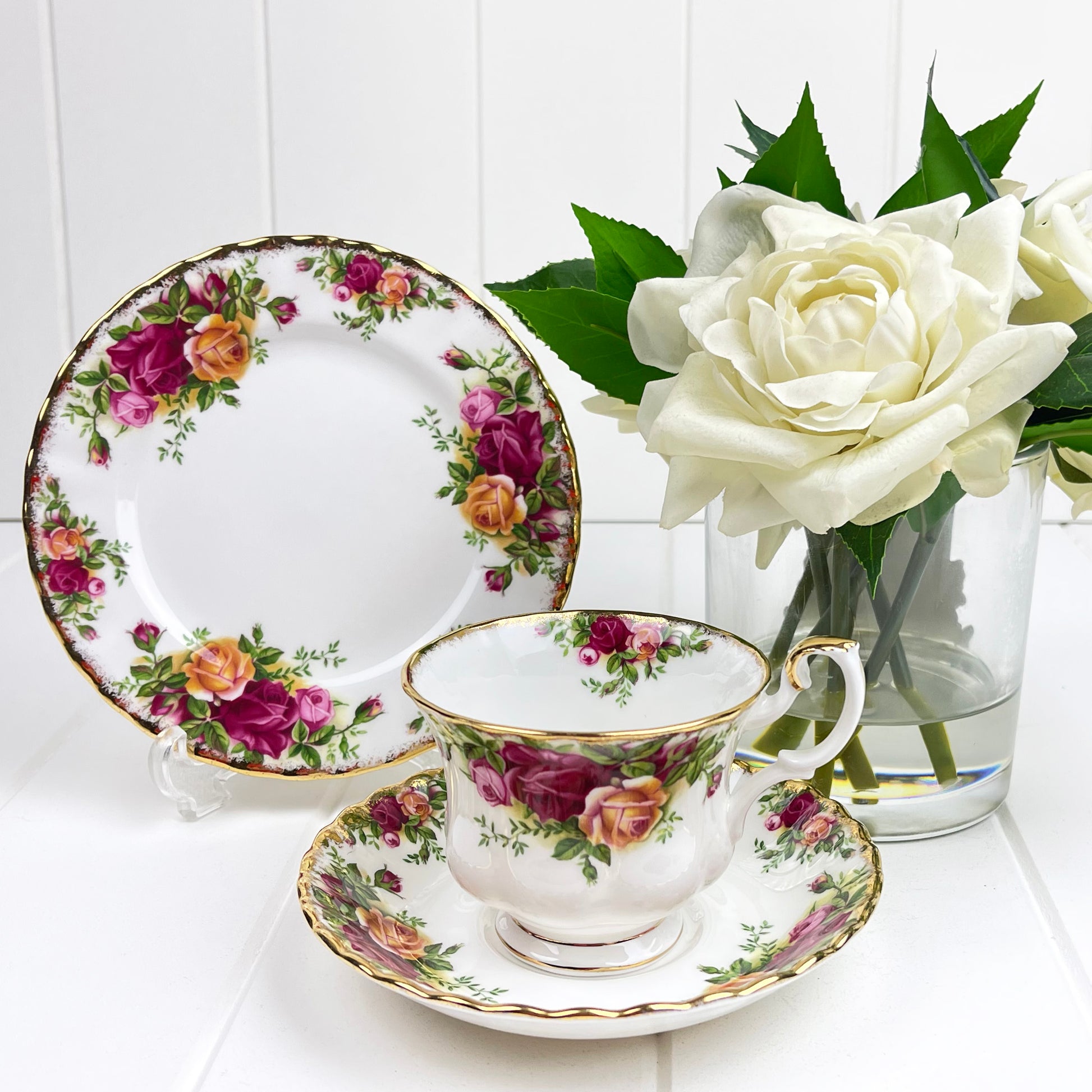 Royal Albert Vintage Old Country Roses Tea Trio
