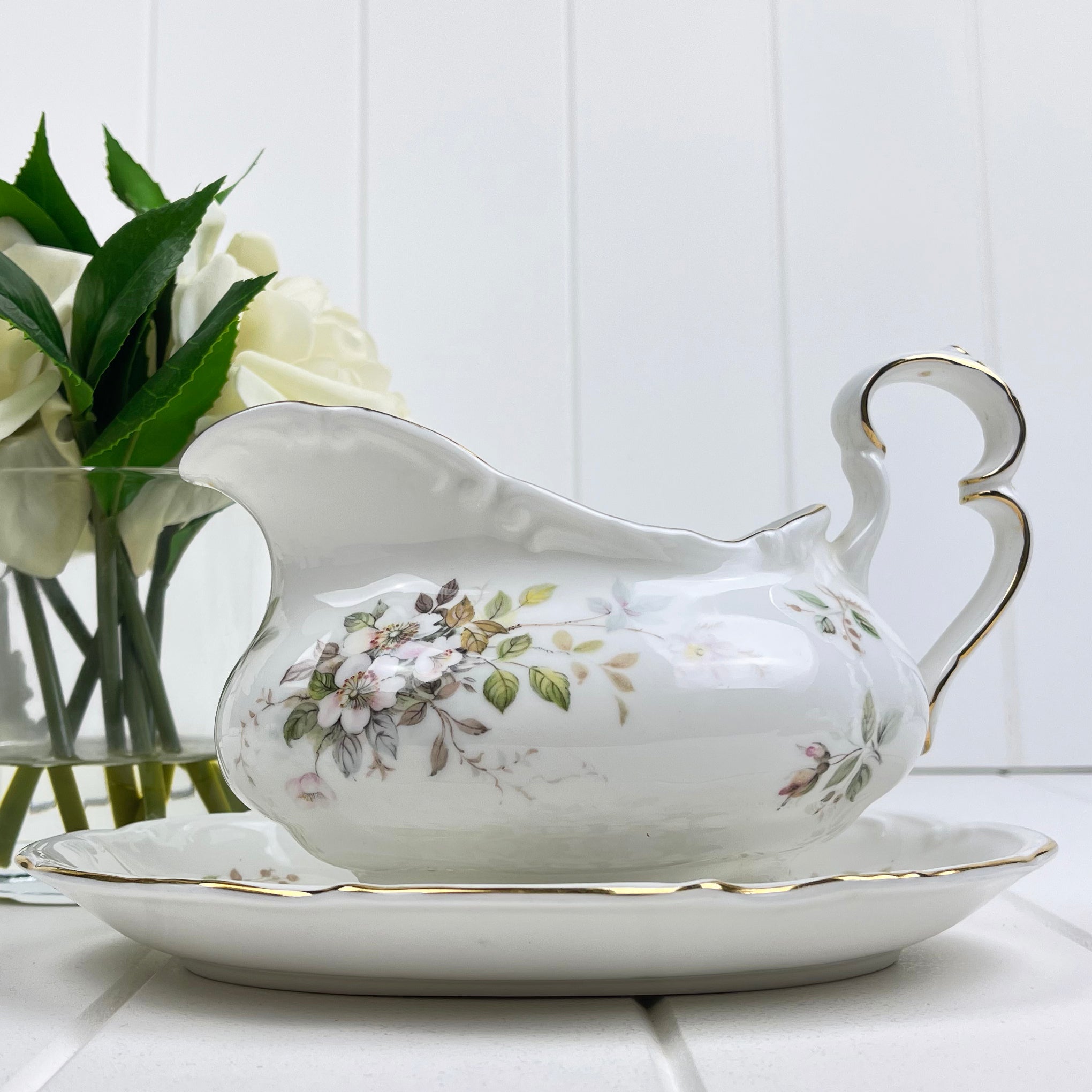 Royal Albert Vintage Haworth Gravy Boat and Underplate