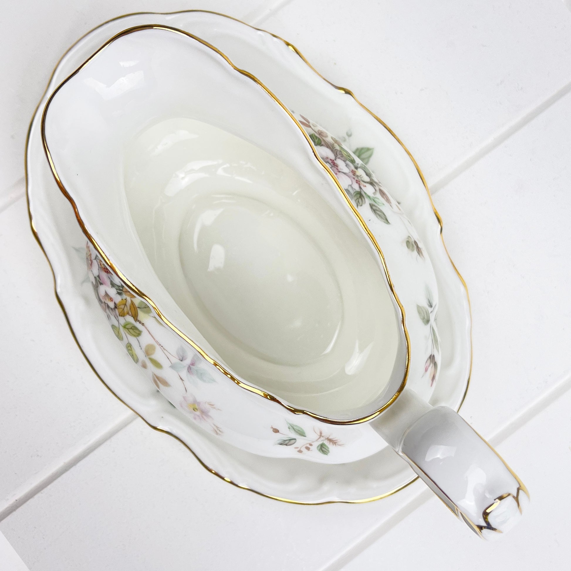 Royal Albert Vintage Haworth Gravy Boat and Underplate