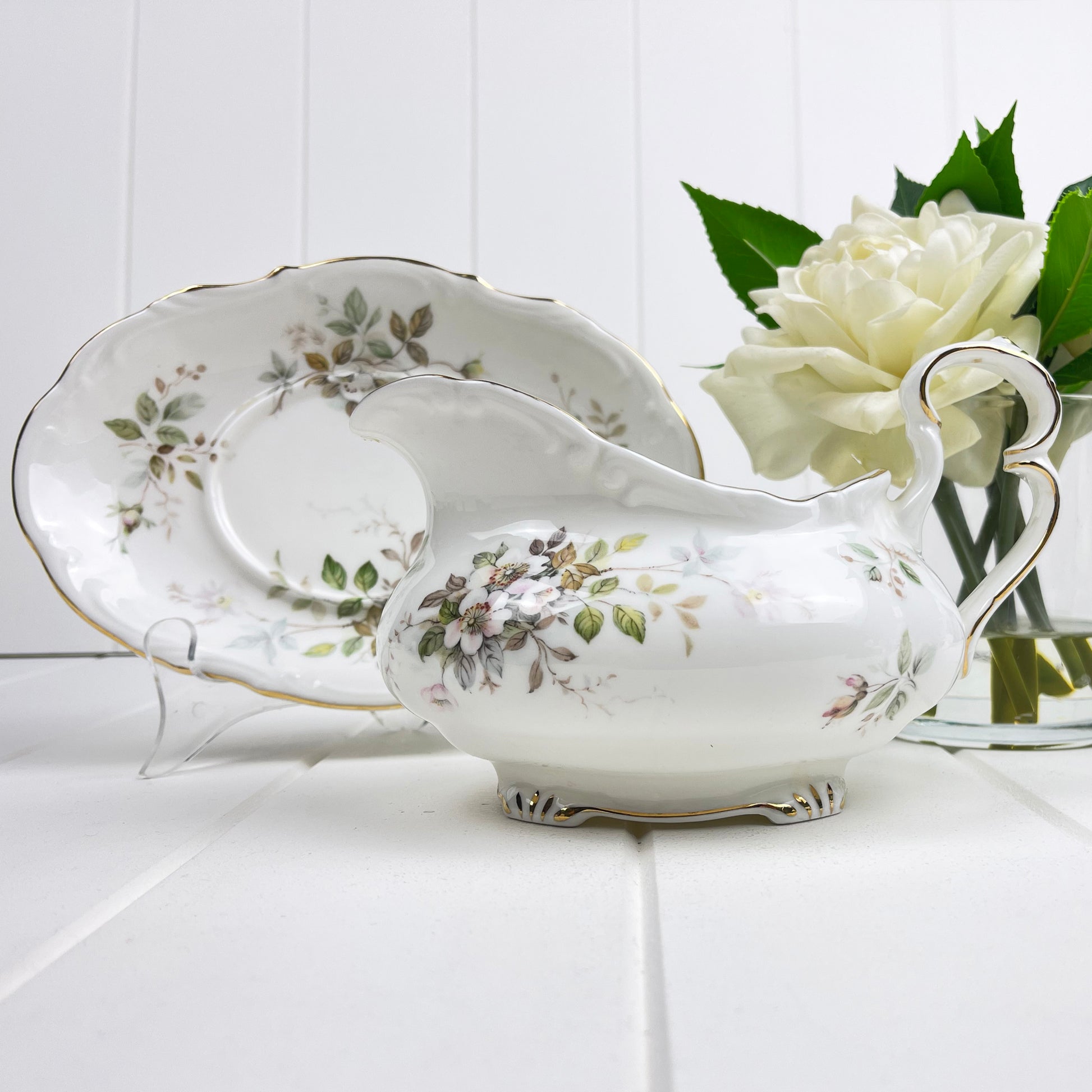 Royal Albert Vintage Haworth Gravy Boat and Underplate