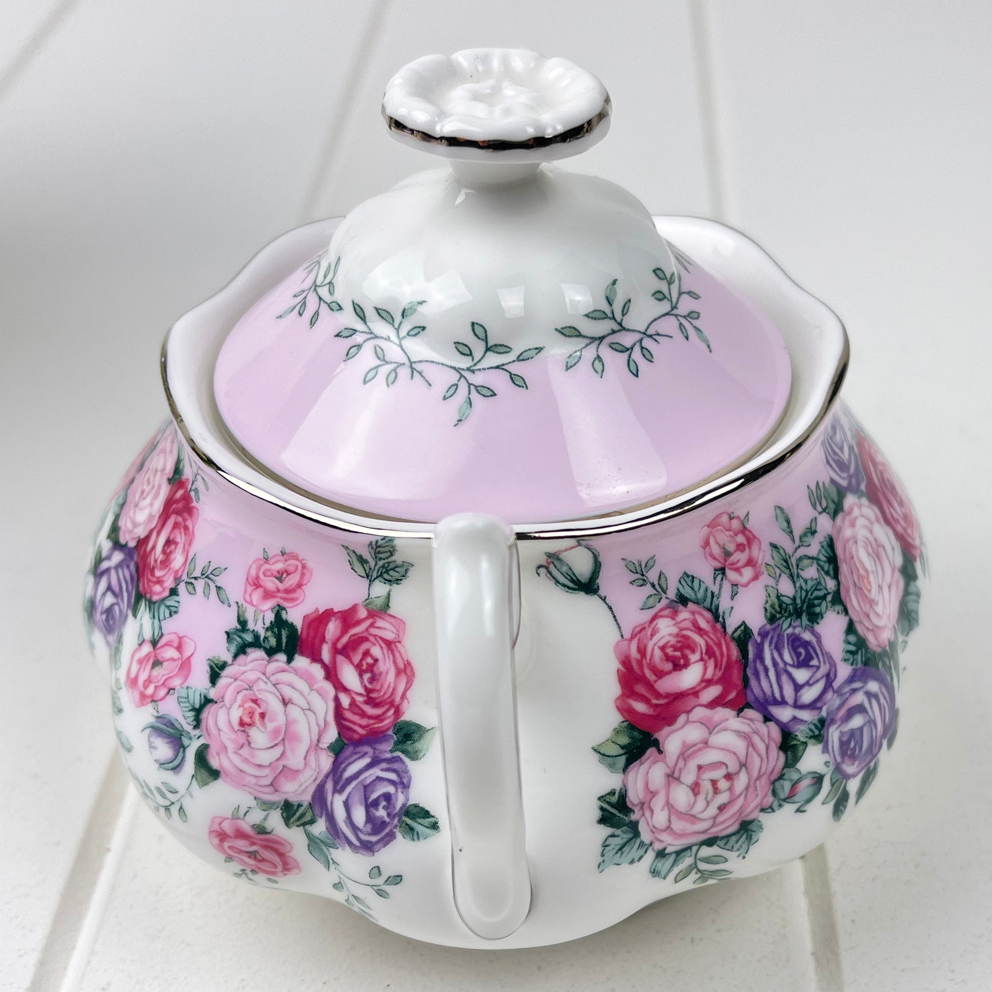 Royal Albert Rose Garland Covered Sugar Bowl