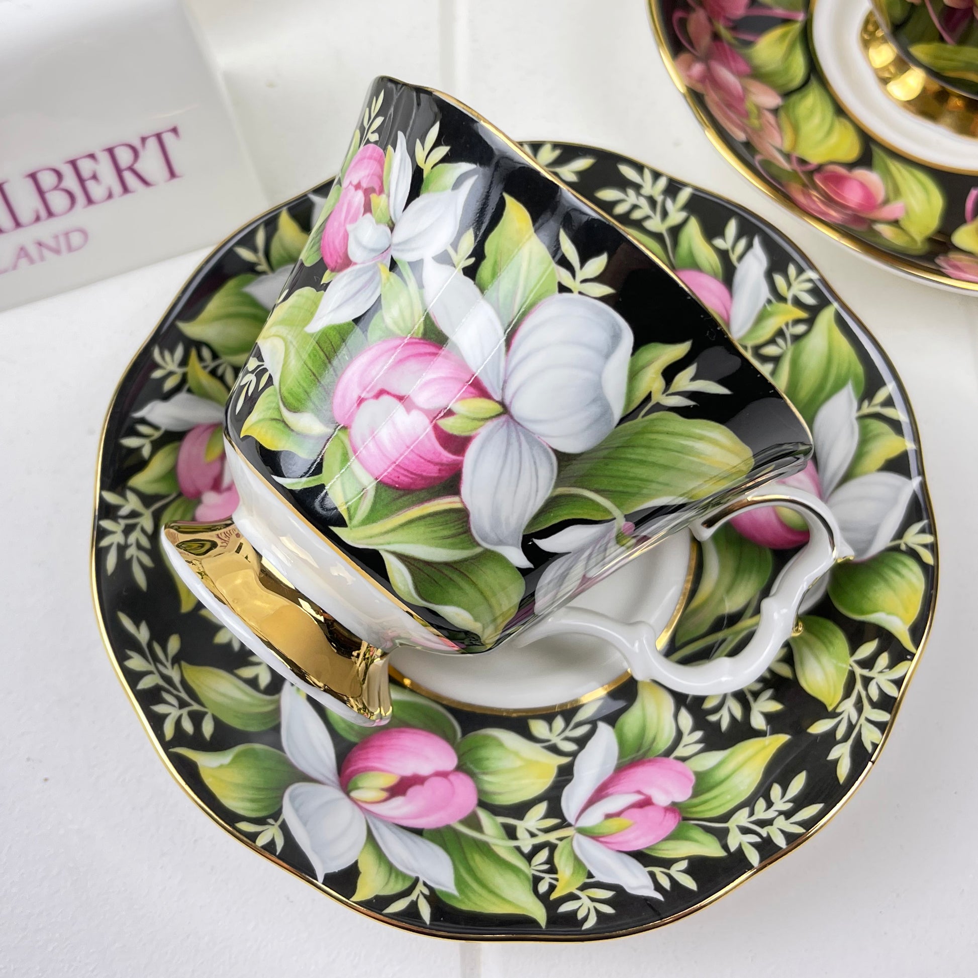 Royal Albert Vintage Provincial Flowers -Ladies Slipper Duo