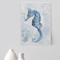 Seahorse Serenity Framed Canvas Print